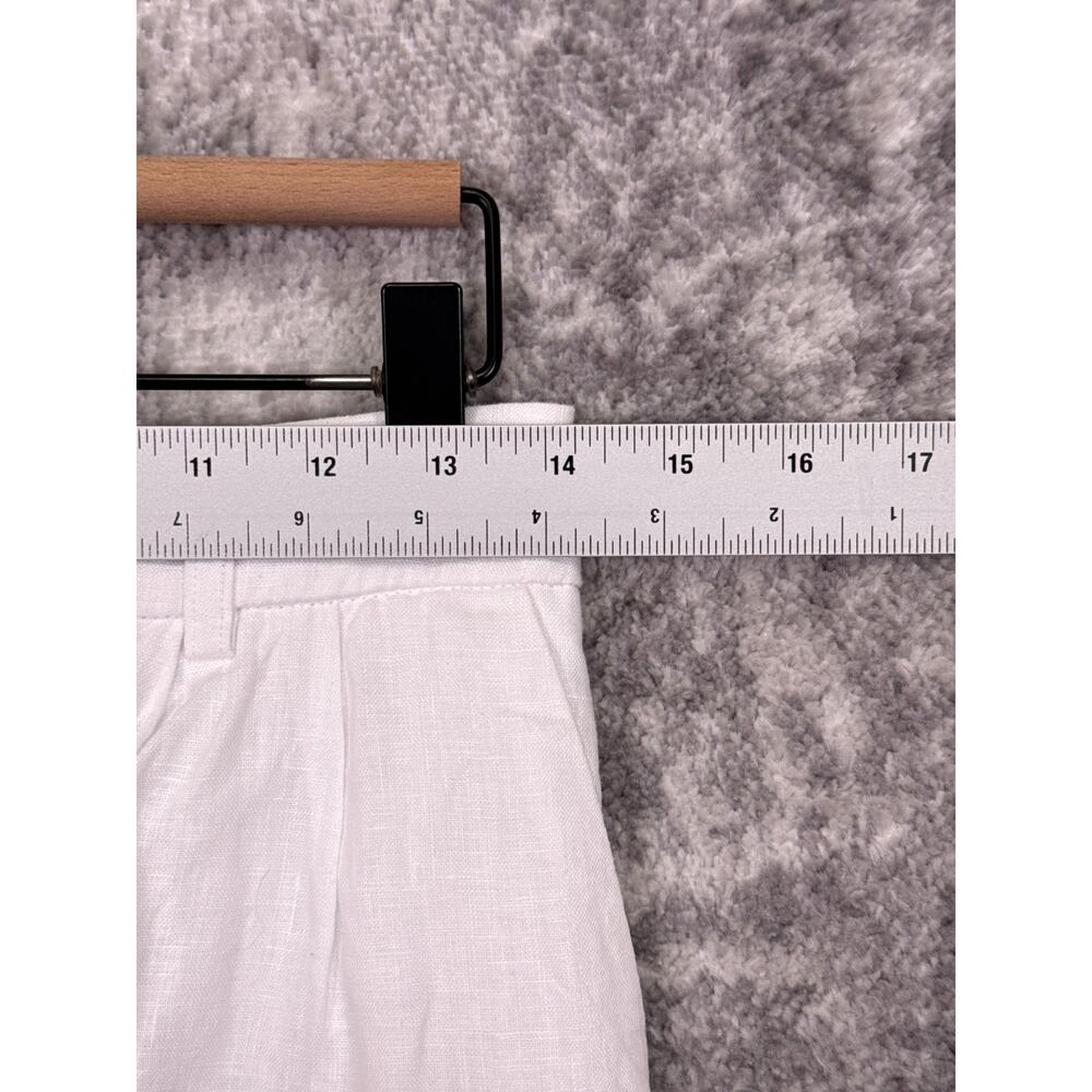 Quince 100% European Linen Pleated Trouser Pants 6 Womens White - Picture 3 of 8